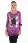 T-SHIRT STAR PAILLETTES 4231 BORDEAUX