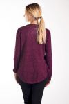 PULL IMPRIME 4240 BORDEAUX