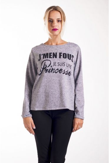 PULL IMPRIME 4240 GRIS