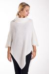 CAPE PONCHO MAILLE 4236 BLANC