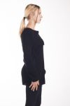 MAGLIONE MOHAIR COLLO CADENDO 4225 NERO