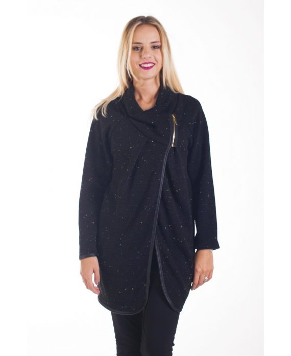 CHAQUETA ESCOTE ZIP 4226 NEGRO