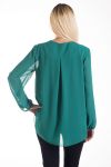 BLOUSE DRAPEE 4239 GROENE MILITAIRE