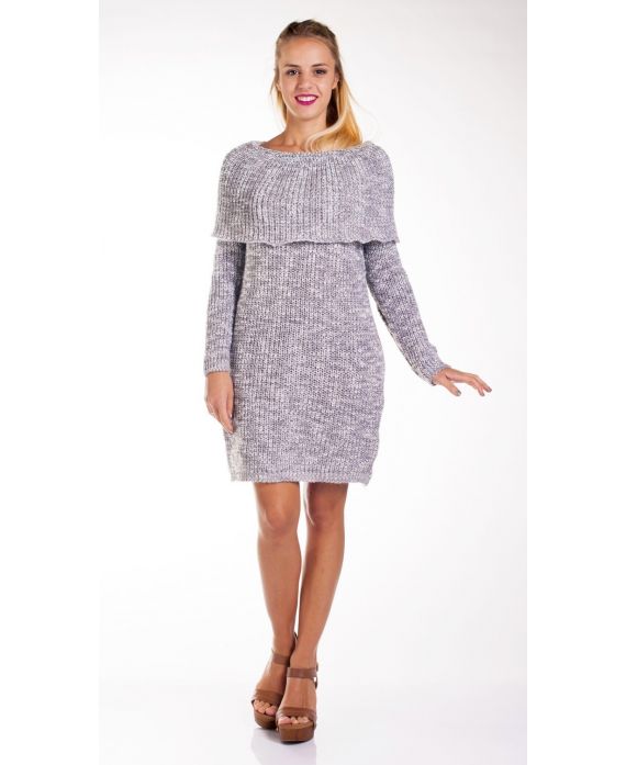 SWEATER DRESS MOHAIR 4241 WHITE