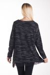 PULL TUNIQUE DENTELLE 4232 NOIR