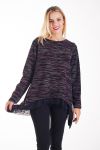 SWEATER TUNIC LACE 4232 BORDEAUX