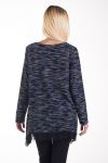 PULL TUNIQUE DENTELLE 4232 BLEU MARINE