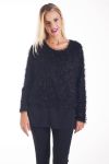 MAGLIONE TUNICA LUREX 4230 NERO