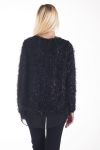 MAGLIONE TUNICA LUREX 4230 NERO