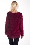 MAGLIONE TUNICA LUREX 4230 ROSSO