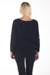 PULLOVER MOHAIR A LACETS 4228 NOIR