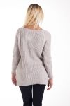 EEN TRUI VAN MOHAIR HEEFT VETERS 4228 BEIGE