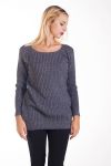 PULLOVER MOHAIR A LACETS 4228 GRIS