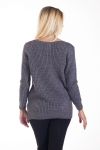 PULLOVER MOHAIR A LACETS 4228 GRIS