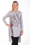 PULL TUNIQUE PLUMES 4224 GRIS