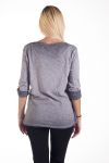 T-SHIRT CUORE PAILLETTES 4233 GRIGIO