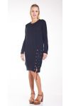 MAGLIONE VESTITO CON PIZZO-UP 4266 NERO