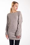 MAGLIONE TUNICA RIVETTI 4243 BEIGE