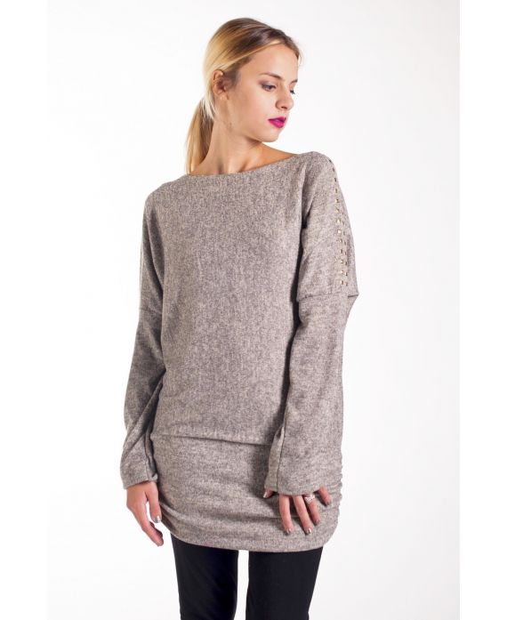 PULLOVER TUNIKA NIETEN 4243 BEIGE