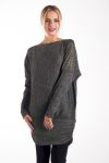 SWEATER TUNIC RIVETS 4243 MILITARY GREEN