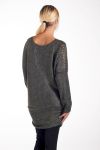 SWEATER TUNIC RIVETS 4243 MILITARY GREEN