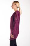 PULL TUNIQUE RIVETS 4243 BORDEAUX