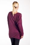 PULL TUNIQUE RIVETS 4243 BORDEAUX