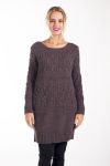 PULL ROBE MAILLE 2 POCHES 4269 TAUPE