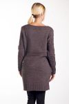 SWEATER DRESS 2 MESH POCKETS 4269 TAUPE