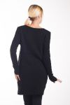 PULL ROBE MAILLE 2 POCHES 4269 NOIR