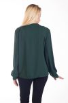 BLOUSE HEEFT EEN V-HALS FROUFOU 4238 MILITAIRE GROEN