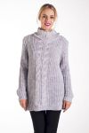 PULL COL ROULE TORSADE 4268 GRIS