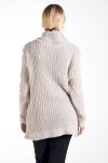 PULL COL ROULE TORSADE 4268 BEIGE