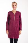 PULLOVER TUNIKA ZIPPEE 4271 BORDEAUX