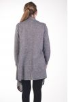 GRANDE TAILLE VESTE/GILET LONG 4242 GRIS