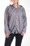 LARGE SIZE VEST/JACKET HAS A HOOD 4248 GRAY