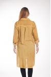 LARGE SIZE LONG SHIRT EFFECT DELAVE 4244 MUSTARD