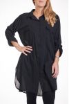 GRANDE TAILLE CHEMISE EFFET DELAVE 4244 NOIR