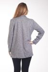 GRANDE TAILLE VESTE BLAZER ZIPPEE 4261 GRIS