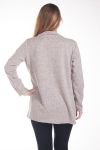 GRANDE TAILLE VESTE BLAZER ZIPPEE 4261 BEIGE