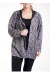 GRANDE TAILLE VESTE/GILET A CAPUCHE 4249 GRIS