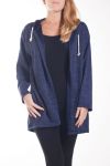 GRANDE TAILLE GILET ETOILE 4260 BLEU