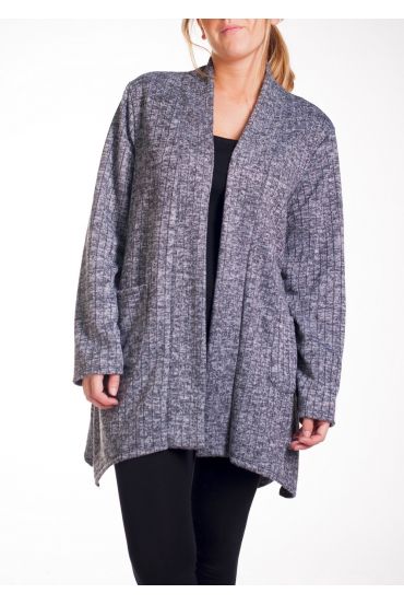 GRANDE TAILLE VESTE/GILET 2 POCHES 4260B GRIS