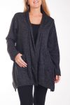 GRANDE TAILLE VESTE/GILET 2 POCHES 4260B NOIR