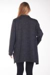 GRAN TAMAÑO DE LA CHAQUETA/CHALECO 2 BOLSILLOS 4260B NEGRO