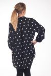 LARGE SIZE BLOUSE STARS 4253 BLACK