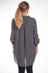 GROOT FORMAAT BLOUSE POLKA DOT 4254 ZWART