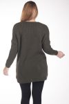 DI GRANDI DIMENSIONI PULLOVER 4272 VERDE MILITARE