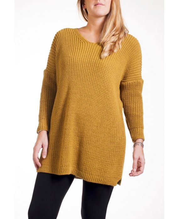 GRANDE TAILLE PULLOVER 4272 MOUTARDE