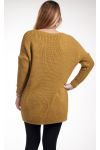 LARGE SIZE PULLOVER 4272 MUSTARD